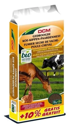 DCM Gedroogde Koe-Kippen-Paardenmest